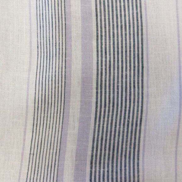 SPLENDID Linen Blend V-Neck Blouse Size M Grey Purple White Strip Top Shirt NWT - Picture 7 of 16